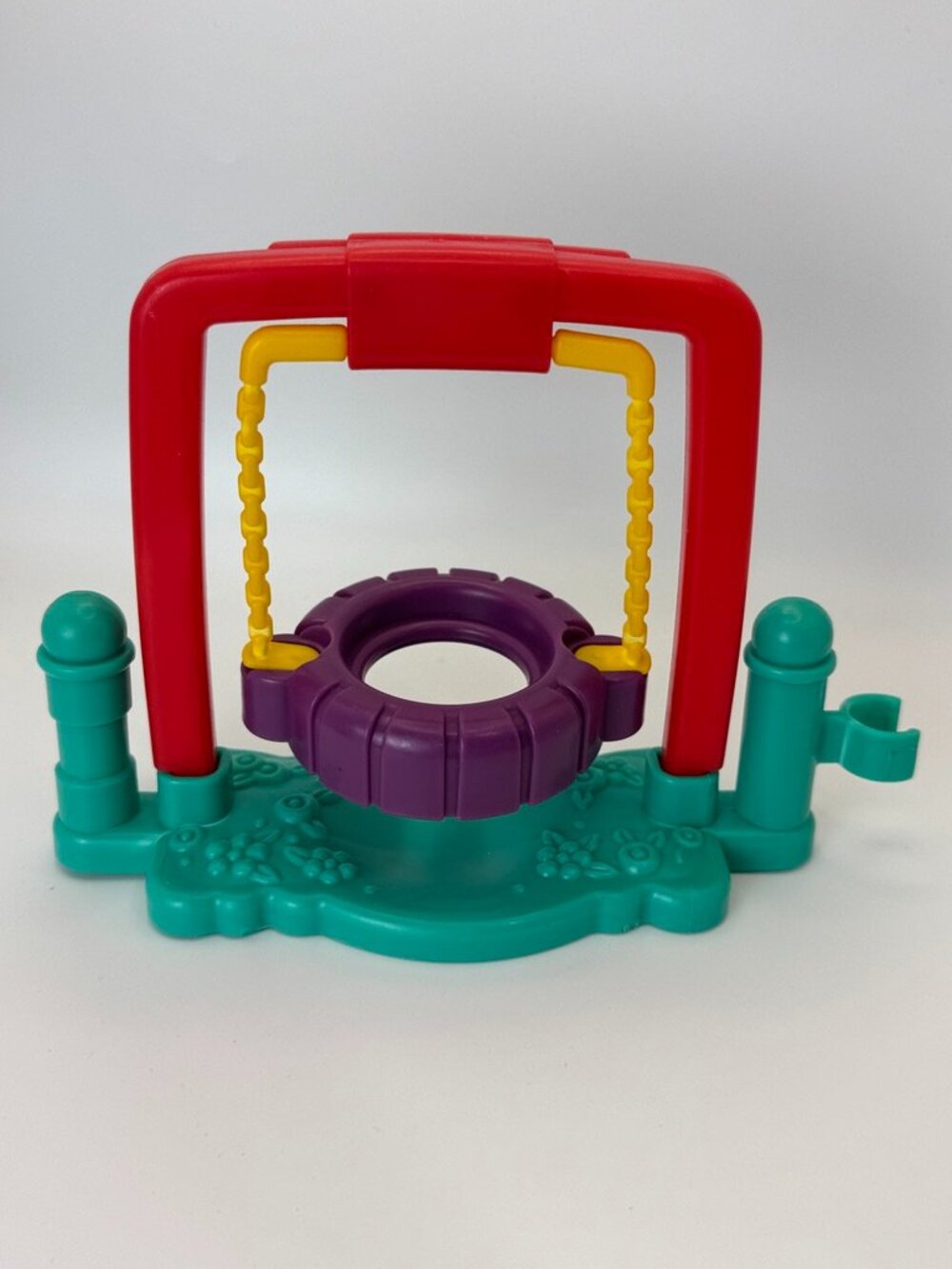 Fisher Price Little People Playground TIRE SWING Teal Purple Dollhouse Toy